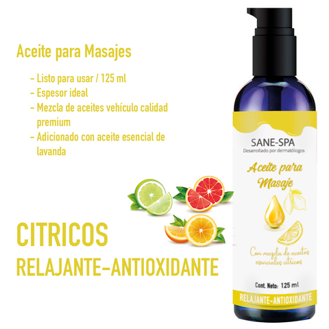 Aceite Masaje Sensual Cítrico Relajante Y Nutritivo