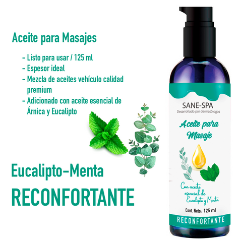 Aceite Para Masaje Menta + Eucalipto Reconfortante