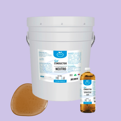Set Gel Conductor Neutro 20 Kg + 1lt Gel Extracto De Cafe