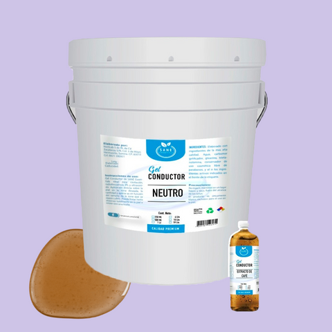 Set Gel Conductor Neutro 20 Kilos + 250 Gr Gel Extracto Cafe