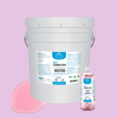 Set Gel Conductor Neutro 20 Kg + 1lt Gel Con Acido Glicolico